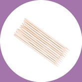 Nail Art Orange Wood Sticks